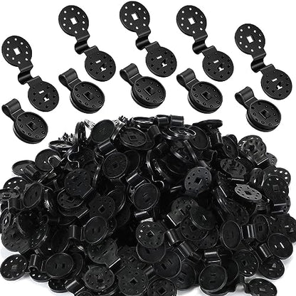 Barydat 400 Pcs Black Shade Cloth Plastic Clips Round Sunshade Net Fixing Clip Fabric Clips for Garden Anti Bird Netting Greenhouse Outdoor Agricultural Netting Fabric Accessories