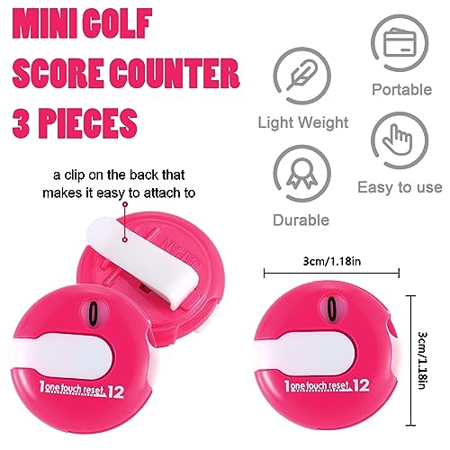 Frienda Golf Score Counter with One Touch Reset - color: Pink