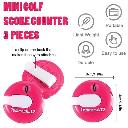 Frienda Golf Score Counter with One Touch Reset - color: Pink