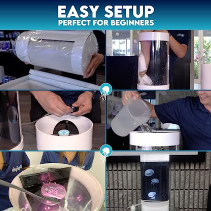 Jelly Cylinder 5 (Aquarium only kit) - Beginner Aquarium for Live Jellyfish (Black)