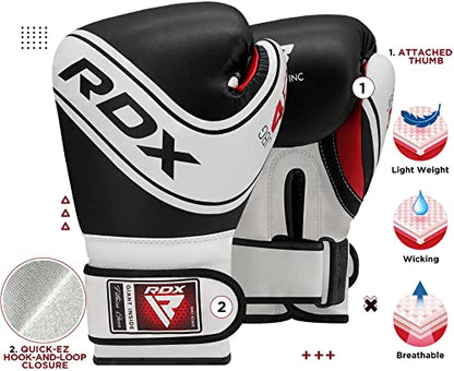 RDX Kids Punching Bag 2FT, Unfilled Set for Boys Girls, Non Tear Maya Hide Leather Junior Hanging Bag, Kickboxing MMA Muay Thai Taekwondo Karate Home Gym Strength Training