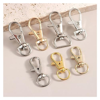 BREAKA 10Pcs/Set Metal Swivel Lobster Hook Clasp Keyring Snap Clasp Bag Jewelry Lanyard Trigger Buckle DIY Bag Accessories (Color : G) - color: G