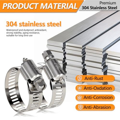 20 Pack Worm Gear Hose Clamp, Adjustable from 3/4 Inch to 1-1/4 Inch (18-32mm) Stainless Steel Fuel Line Hose Clamps, Metal Fuel Line Hose Clamps for Automotive Plumbing And Mechanical Application - size: 3/4"-1-1/4"(18-32mm)