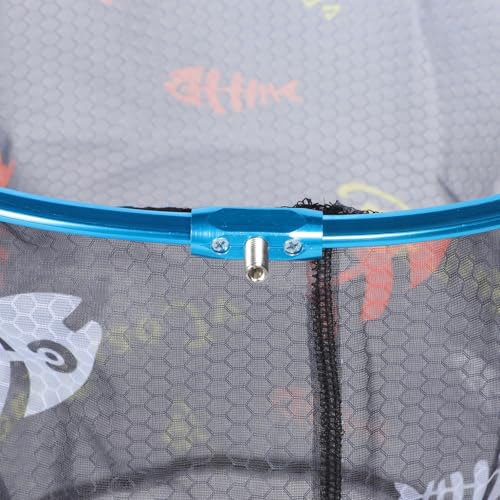 BESPORTBLE Fishing Replacement Landing Net Head 35cm Diameter Wear-Resist Mesh Fish Land Net for Freshwater and Saltwater Fishing Accessory Random Color