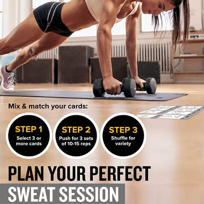 Dumbbell Workout Cards, Instructional Fitness Deck for Women & Men, Beginner Fitness Guide to Training Exercises at Home or Gym (Dumbbell, Vol 2) - style: Dumbbell Vol2