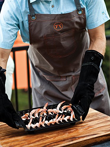 Outset Shrimp Cast Iron Grill and Serving Pan, Black, 22 Grilled Shrimp Capacity - color: Black, size: 22 Shrimp Capacity