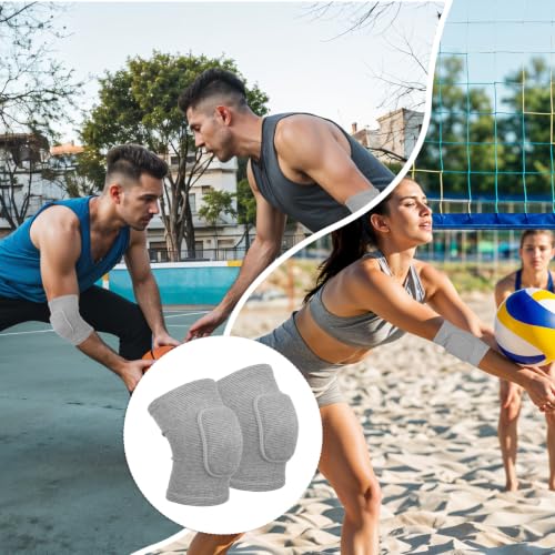 1Pair Arm Brace Pads, Elbow Protector with Thicken Sponge Pad Breathable - color: Gray