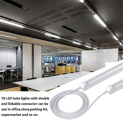 T5 T8 Extension Cords,10ft Lamp Connecting Wires,3-Prong Power Cables,Female to Female End Connectors for LED Tube,Under Cabinet,Shop Lights,Pack of 10