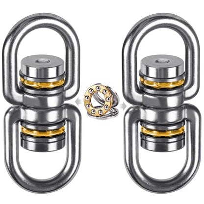SELEWARE Heavy Duty Bearing Swing Swivel, 360° Rotation Hanging Accessory - color: Swivel Only, 2 Pack