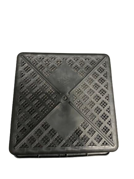 PondH2o 9" Wide by 6" Deep (23cm x 16cm), Square Black Plastic Mesh Pond Planting Containers, Aquatic Water Garden Plant or Flower Planters, Pots Baskets Aquaponics, Hydroponics | Value 2 Pack