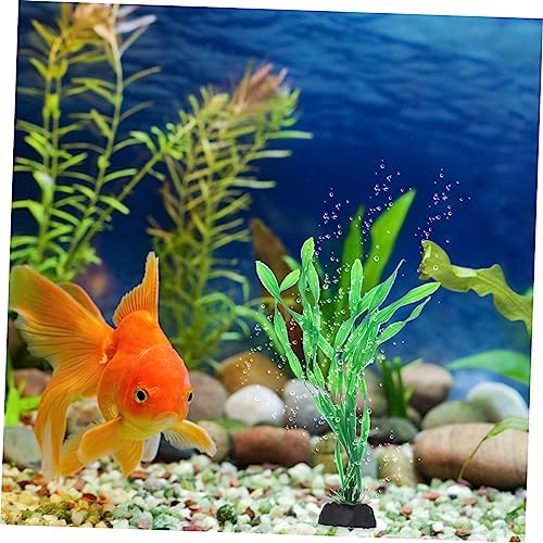 VICASKY 10Pcs Compact Fake Plant Aquarium Decoration Lifelike Desktop Aquarium Grass Stylish Fish Tank Accessories for Aquatic Landscape Safe for Fish and Water Quality