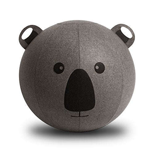Vivora Niko - Sitting Ball Chair for Office and Home, Lightweight Self-Standing Ergonomic Posture Activating Exercise Ball Solution with Handle & Cover, Classroom & Yoga - color: Koala Bear, size: 45cm