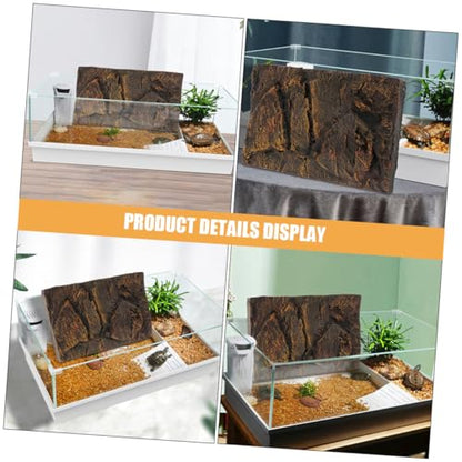 Happyyami Reptile Tank Background Board for Aquariums and Turtle Tanks Versatile Habitat Decoration Scenic Effect Aquarium Backdrop for Enhanced Depth