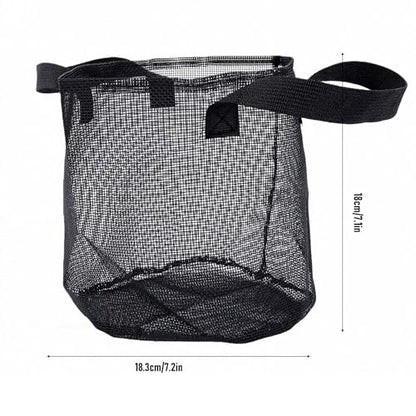 Zunate 4PCS Mesh Pond Plant Baskets, Reusable PVC Pond Planting Bags with Handles, Heavy Duty Tear Proof Containers for Garden Bog Plants, Aquarium Flower Vegetable Planter (Round) - size: Round