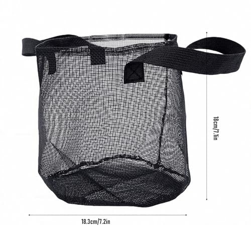 4PCS Aquatic Plant Pots, Reusable PVC Pond Planting Bags with Sturdy Handles, Aquatic Plant Baskets, Grow Bags for Island Live Aquarium Flowers, Convenient to Storage (Round) - size: Round