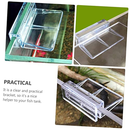 BESPORTBLE 10pcs Acrylic Support Bracket for Fish Tanks Holder for Glass for Aquariums Turtle Tanks and More Stable Design for Use