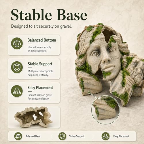 Aquarium Hideout Cave Decor, Betta Fish Tank Decorations Cave Ornament Accessories for Breeding Betta Goldfish Shrimp Conch Reptile Leopard Gecko