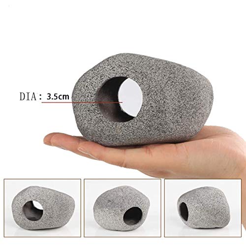 Norgail Aquarium Stone Hideaway Ornament Cichlid Shrimp Breeding Hiding Cave (Large) - size: Large