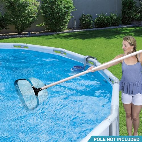 14" Pool Pollen Net - Pool Skimmer Net Rake, Strong Aluminum Frame, Ultra Fine Mesh Nets for Cleaning & for Sand, Silt, Leaves, Remove The Finest Debris - size: 14"