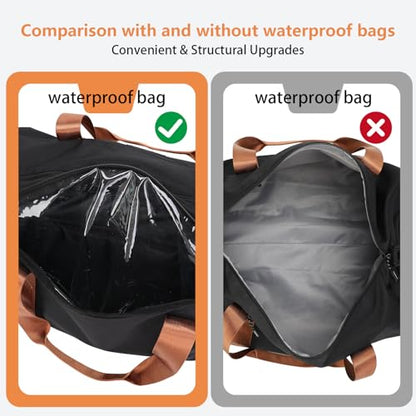 BESMART Gym Bags for Men with Side Pocket,38L Large Sports Gym Duffle Bag | Adjustable Strap&Shoe Compartment, Waterproof, Spacious, Wet Pocket, Durable Duffel Bag for Gym,Travel, Fitness,Black/Brown - color: Black-brown