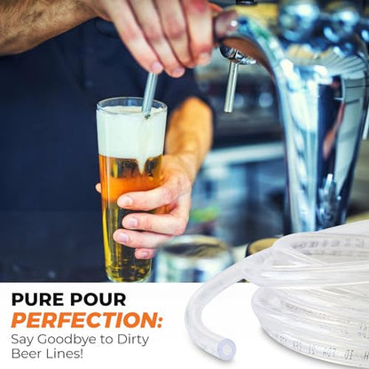 Clear Vinyl Plastic Tubing - Food-Grade & Flexible PVC Tube for Beer Line, Kegerator Accessories, Wine, Aquarium & Water Hose, Fuel Line, Drip Irrigation & More, 5/16" ID 7/16" OD, 10 Ft - size: 5/16" ID x 7/16" OD, style: 10 feet