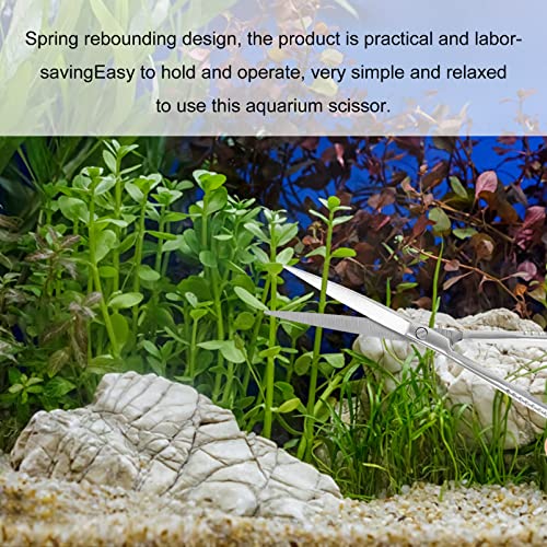 Balacoo Aquarium Scissor Stainless Steel Spring Scissor for Aquarium Fish Tank