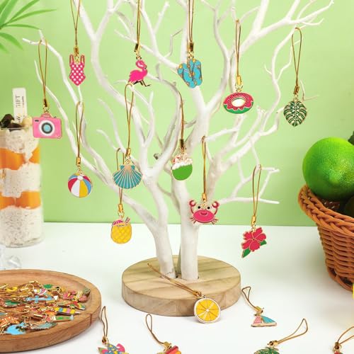 AUGSUN 36 Pieces Summer Beach Ornaments for Small Tree Xmas in July Luau Hawaiian Hanging Mini Tree Decorations Party Home Indoor Outdoor Decorations - style: Beach Style