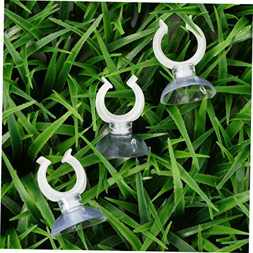 POPETPOP 50pcs Strong Clips for Aquariums Fish Tank Fixing Bracket Transparent Pump Holder Suckers Easy Installation for Smooth