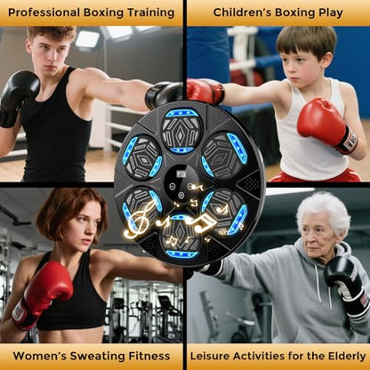 LOLBOX Music Boxing Machine, Bluetooth, 7 Speed Modes, Home Fitness