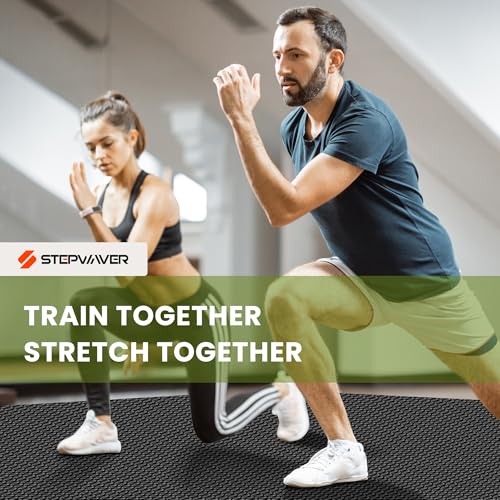 Stepwaver Large Exercise Mat, 6'x4'/7'x5'/8'x5'/9'x5'/10'x5'/12'x5'x8mm - size: 8x6FT