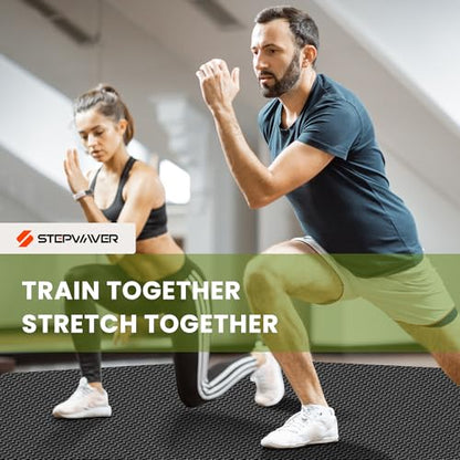 Stepwaver Large Exercise Mat, 6'x4'/7'x5'/8'x5'/9'x5'/10'x5'/12'x5'x8mm - size: 8x6FT
