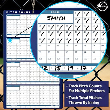Murray Sporting Goods Baseball Team Colors Dry Erase Coaches Clipboard - style: Blue