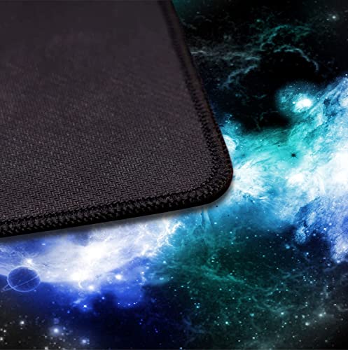 Large Extended Nebula Starry Sky Mouse Pad, Laptop and Home Office Desk Pad | The Surface Of The Mouse Pad Is Designed With Fiber Woven Material, And The Base Is Made Of Natural Anti Slip Rubber. - color: Nebula Starry Sky