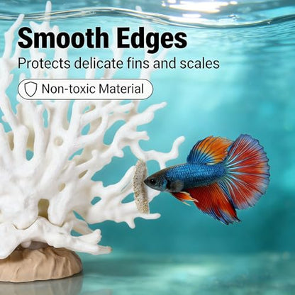 Mini Faux Coral Ornament, Premium Plastic Aquarium Fish Tank Decoration, Lifelike & Durable