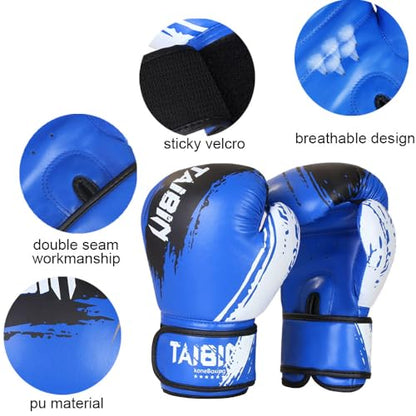 2-in-1 Boxing Gloves and Punching Mitts Set for Kids Youth,6 oz Kids Boxing Gloves and Boxing Pads,Boxing Training Equipment for Punching Bag,Kickboxing,Gift for Boys and Girls - color: black