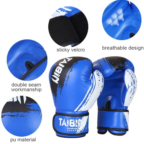 2-in-1 Boxing Gloves and Punching Mitts Set for Kids Youth,6 oz Kids Boxing Gloves and Boxing Pads,Boxing Training Equipment for Punching Bag,Kickboxing,Gift for Boys and Girls - color: Red