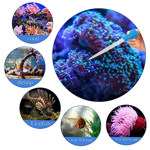 POPETPOP Fish Tank Accessories 3 Piece Cleaning Tool Set Tweezers Pipette Water Changer Lightweight Durable and Easy to Use