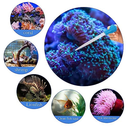 POPETPOP Fish Tank Accessories 3 Piece Cleaning Tool Set Tweezers Pipette Water Changer Lightweight Durable and Easy to Use