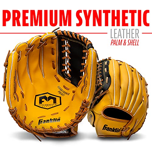 Franklin Sports Field Master Baseball Glove - color: Tan, style: 12" - Trapeze Web