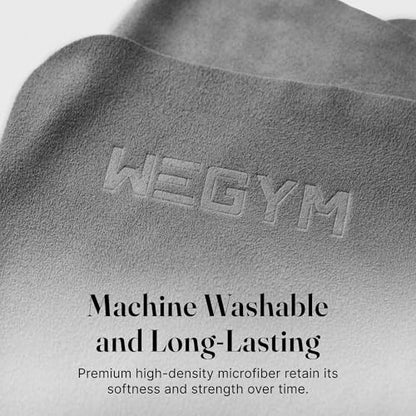 WeGym Suede Performance Towel with Magnetic Clip, Slate - color: Slate