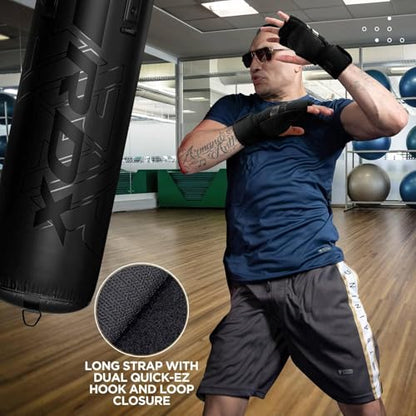 RDX Boxing Inner Gloves Hand Wraps Men Women, Hybrid Design Gym Weight Lifting Workout, 50Cm Long Wrist Support, Neoprene Under Mitts, MMA Muay Thai Martial Arts Training, Kickboxing Punching - size: X-Large