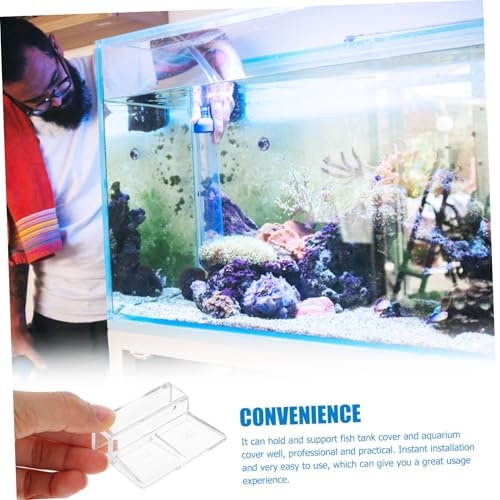 4pcs Sturdy Acrylic Fish Tank Lid Support Holders for Easy Installation Suitable for Aquariums and Turtle Tanks Great Fish Accessory for Heat Preservation