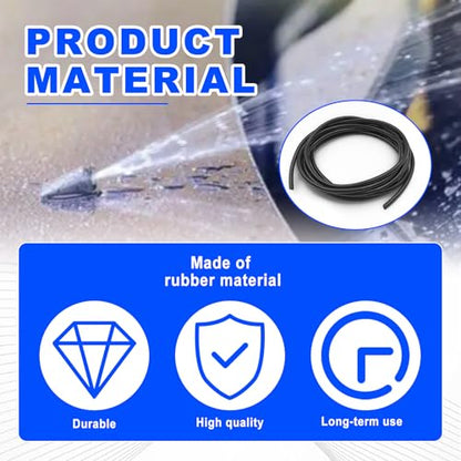 4 Meter Universal Car Windshield Washer Hose Tube Replacement Kit with 12 Connectors for Windshield Wiper Jet Nozzle Repair and Glass Washing System Maintenance
