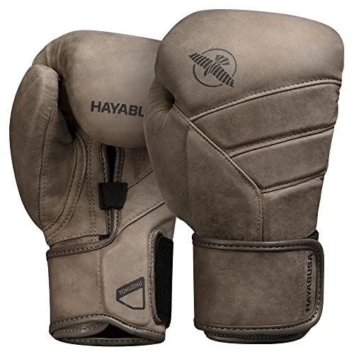 Hayabusa T3 LX Leather Boxing Gloves | Leather Boxing Gloves, Training Gloves Men and Women, Sparring Gloves, Heavy Bag Gloves, 16oz Boxing Gloves, Muay Thai Gloves - color: Brown, size: 16oz