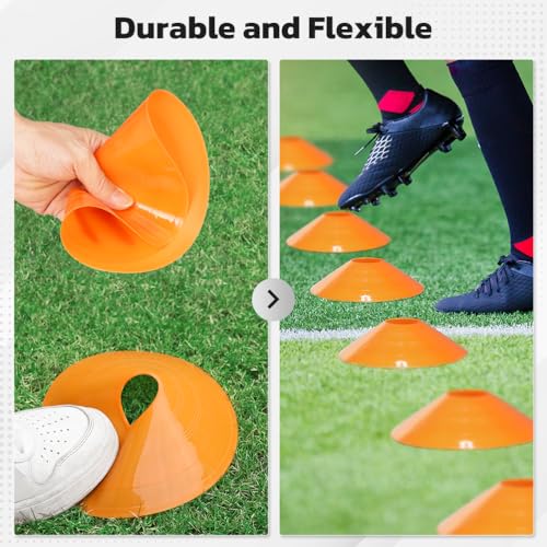 GHB Soccer Cones 25/50/100 Pack Disc Soccer Sport Cones - color: 50Pcs Multicolor