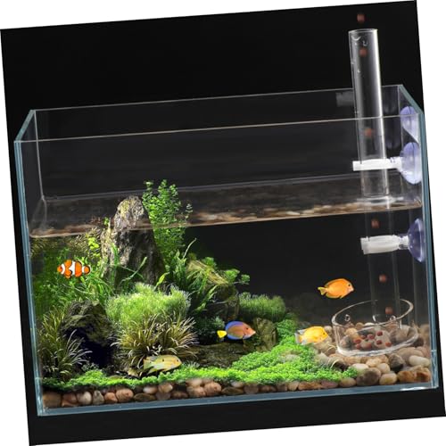 POPETPOP Shrimp and Dish with 2pcs Cups - Clear Acrylic Assembled Shrimp Feeder Tray for Fish Tank Aquarium Shrimp