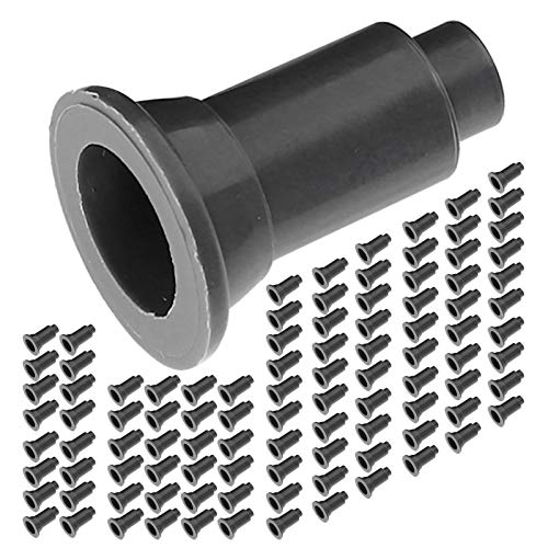 SUNGOOYUE Aquarium Isolation Board Support Feet PVC Divider Holder 100PCS 2cm Outer Dia 1cm Inner Dia 2.8cm Height for Fish Tank Partition Support Stable Placement (Black) - color: Black