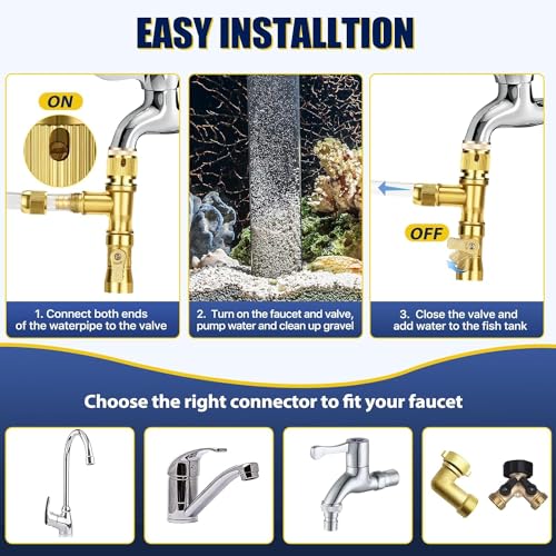 Gravel Vacuum for Aquarium Water Changer Fish Tank Cleaning Tools, Siphon Universal Quick Pump Aquarium Water Changing (70ft) - size: 70ft