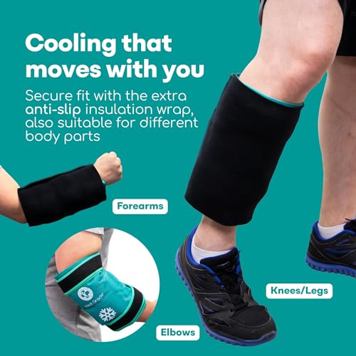 Medi Grade Knee Ice Pack Wrap, Reusable Ice Pack for Knee Pain and Surgery