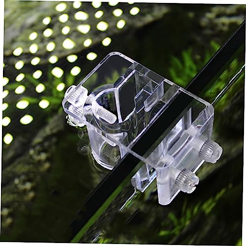 BESPORTBLE 3pcs Fish Tank Water Holder Clamp Aquarium Fixed Clip Acrylic Screw Adjustment 6x3.5x4cm